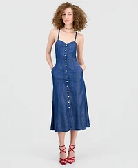 Guess Women's Edna Denim Button-Front Midi Dress