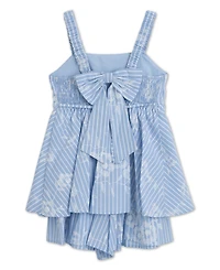 Speechless Girls' 7-16 Square Neck Sleeveless Romper Dress