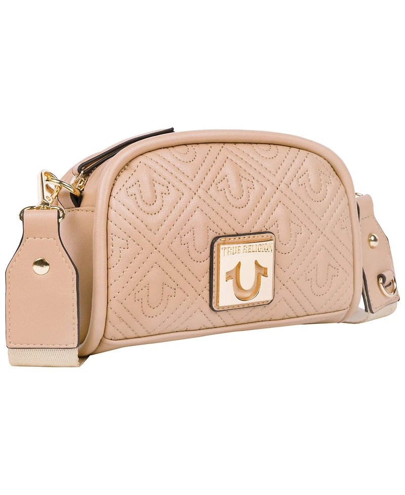 True Religion Metal Plaque Quilted Crossbody