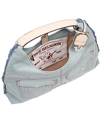 True Religion Arden Contrast Stitch Denim Hobo Bag