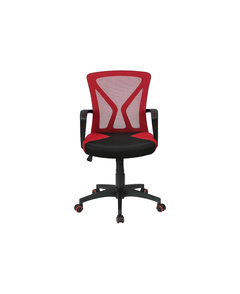 Flynama Mesh Metal Mid Back Office Chair,Contemporary Swivel Chair