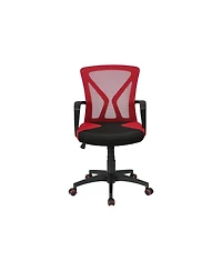 Flynama Mesh Metal Mid Back Office Chair,Contemporary Swivel Chair