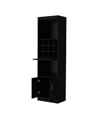 Flynama Multi-Storage Bar Cabinet with Rack, 71.1"H Compact Freestanding Home Bar