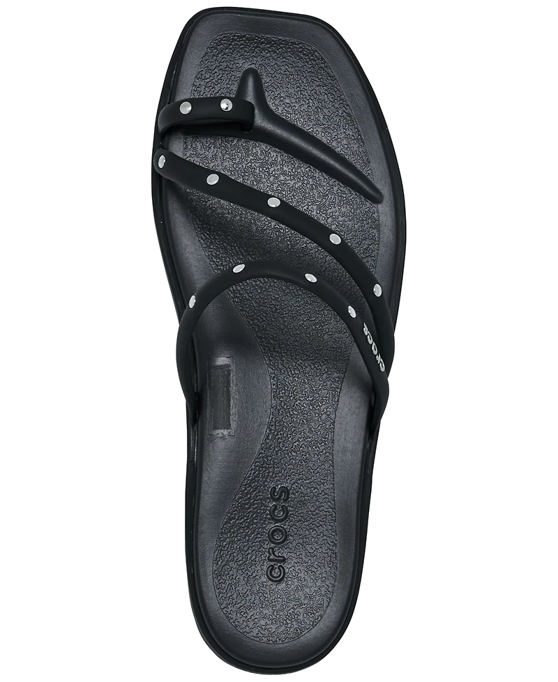 Crocs Women's Miami Studded Toe Loop Sandals from Finish Line