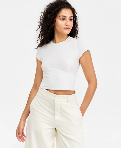 Free People Women's Protagonist Crewneck Cotton T-Shirt