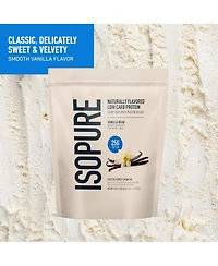 Isopure Low Carb Pure Whey Isolate Protein Powder, Lactose Free, Gluten Free, With Vitamins, Vanilla Bean, 25g Protein Per Serving, 14 Servings