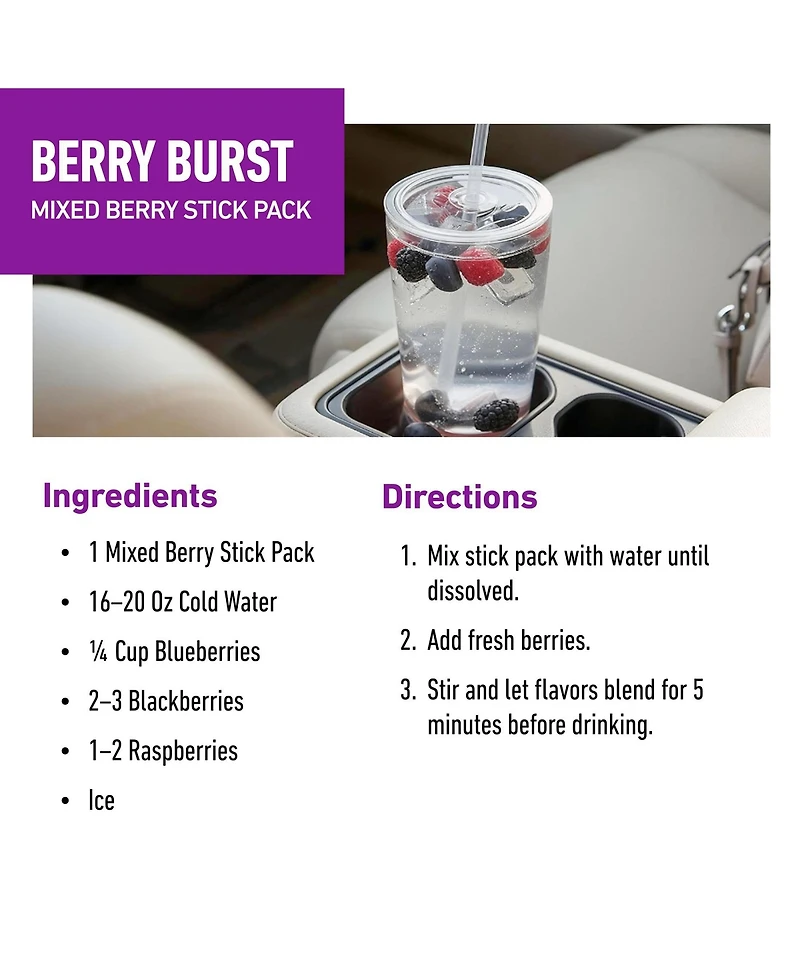 Isopure Protein Water Stickpacks Mixed Berry, 6 Count
