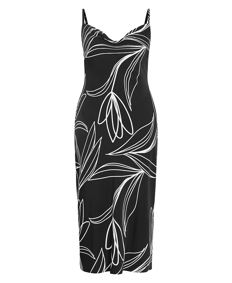 City Chic Women's Sadie Print Slip Dress
