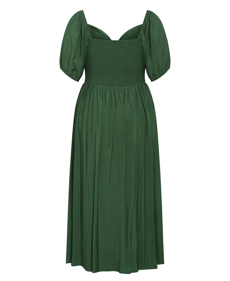 City Chic Women's Villa Roma Tie Front Dress