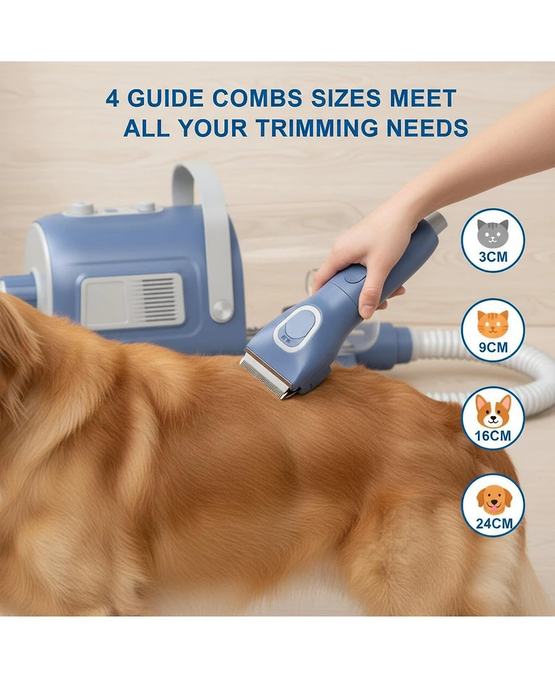 Aronkl 7-in-1 Pet Grooming Kit with Vacuum, Dryer, Clippers, Brushes for Efficient Home Use