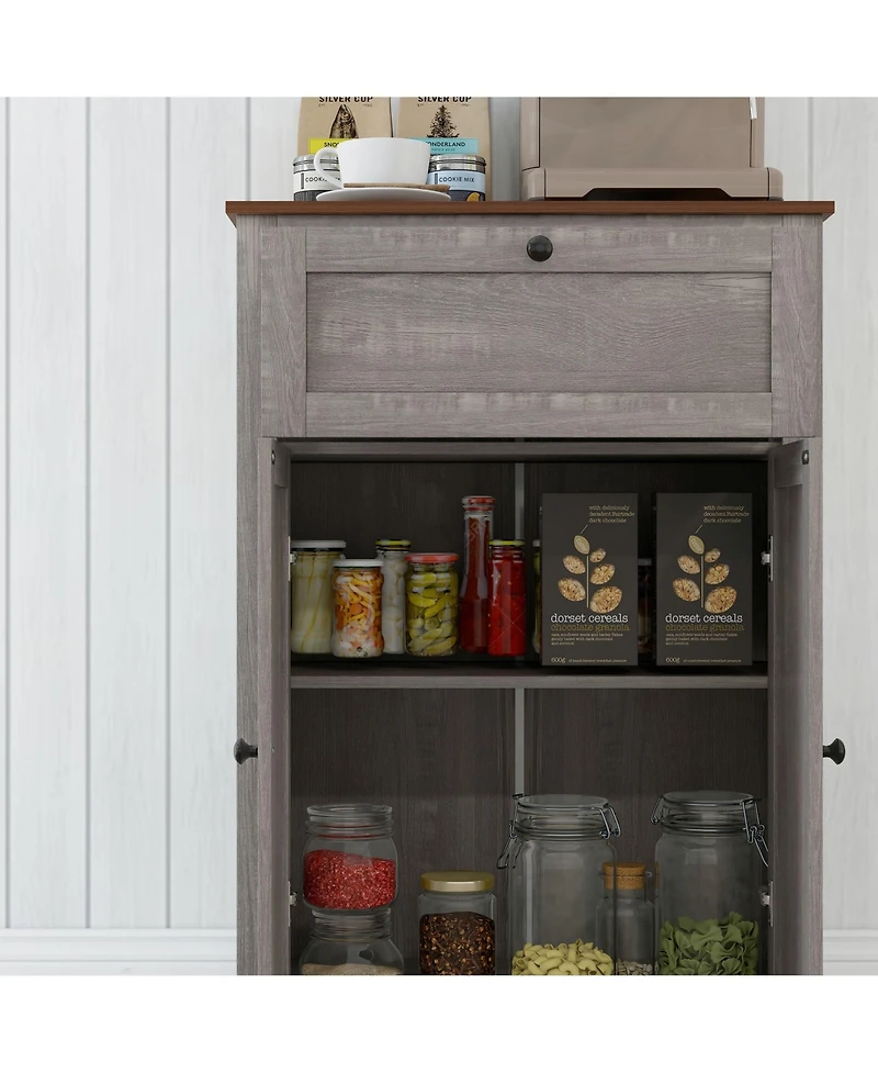 Homcom Farmhouse Storage Cabinet with Drawer and Doors