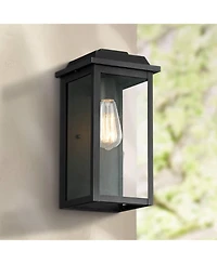John Timberland Eastcrest Modern Outdoor Wall Light Fixture Textured Clear Glass Panels for Post Exterior Barn Deck House Porch Yard Patio