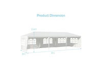 Clihome 10 x 30 Feet Canopy Tent with 5 Removable Sidewalls for Party Wedding