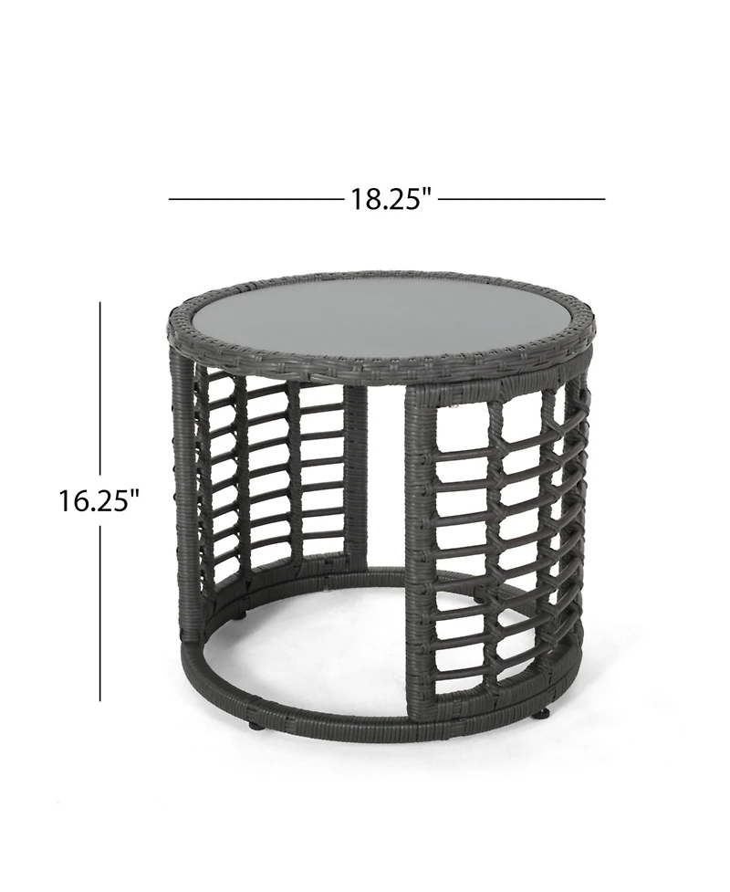 Mondawe Outdoor Side Table, Compact Patio & Balcony Accent