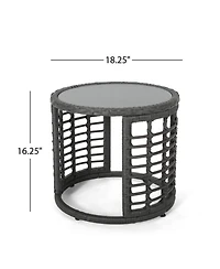 Mondawe Outdoor Side Table, Compact Patio & Balcony Accent