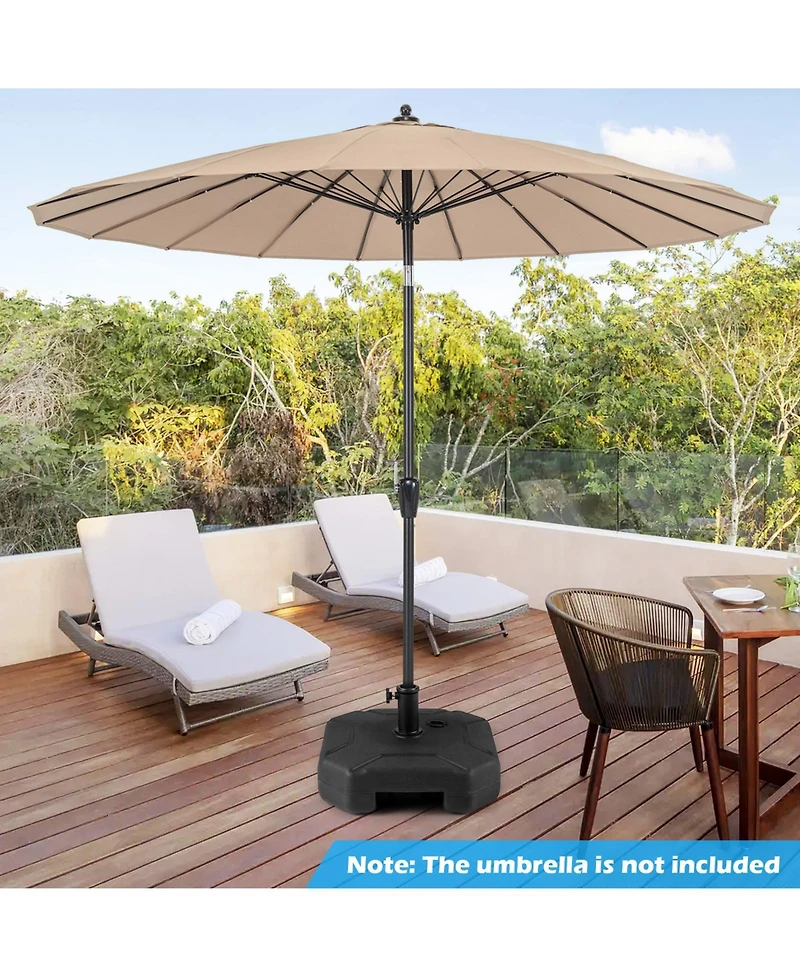 Gouun 17 in Heavy-Duty Fillable Patio Umbrella Base, Up to 88 lbs