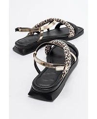 Forever & Always Shoes Women's Shoes Leamil Leather Sandal