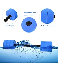 Hikeen Aquatic Exercise Dumbbells Water Dumbbell Pool Resistance Aquatic Fitness Barbells High-Density Eva Foam Pool Weights Dumbbells