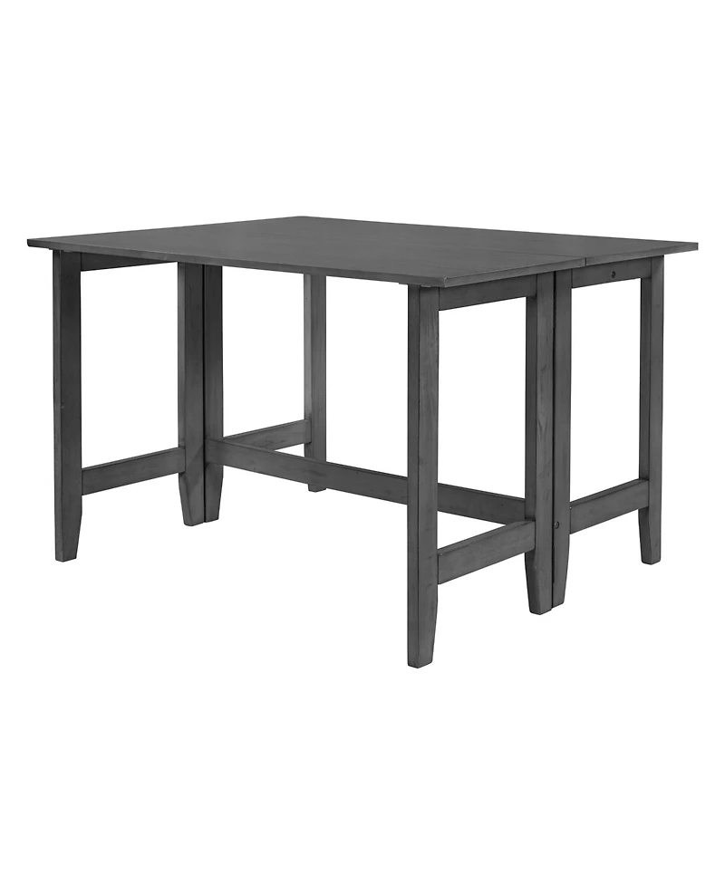 Rainsken Extendable Dining Table, Farmhouse Wood Folding Drop Leaf Kitchen Dining Table, Space-Saving for Living Room