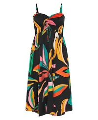 City Chic Women's Maui Shirred Print Maxi Dress