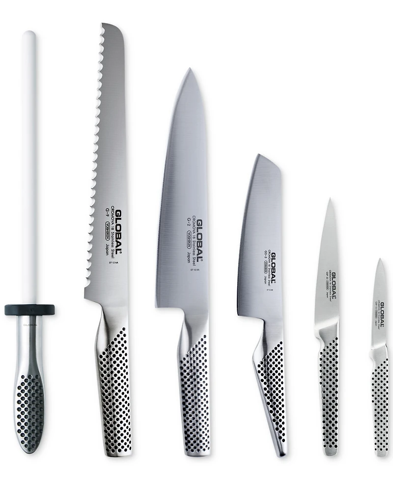 Global Stainless Steel Japanese Takashi 7-Pc. Cutlery Set