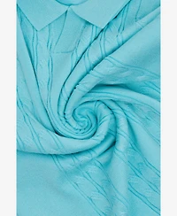 Xray Boys 4-18 Cable Knit Short Sleeve Johnny Collar Sweater Polo