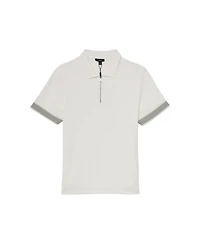 Reiss Men's Sleeve-Trim Half-Zip Polo Shirt