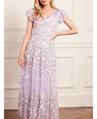 Needle & Thread Women's Ethereal Blooms Short Sleeve Ankle Gown