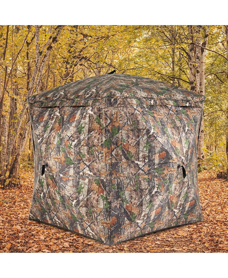 Gouun 270-Degree See-Through Pop Up Hunting Blind Tent with Silent Magnetic Door and Carry Bag