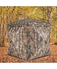 Gouun 270-Degree See-Through Pop Up Hunting Blind Tent with Silent Magnetic Door and Carry Bag
