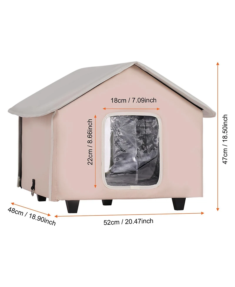 Cozito Cat House Outdoor Elevated Heated Shelter with Timer Pad