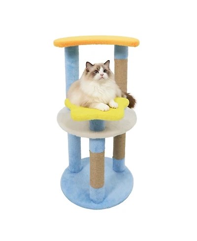 Cozito Cat Tree 29 in Cute with Star and Moon Platforms