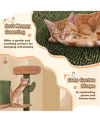 Cozito Cat Tree Cactus Multi-Level with Double Condos and Ladder