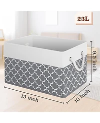 Gnuadz Foldable Storage Baskets Rope Handles Organizer Gift Basket