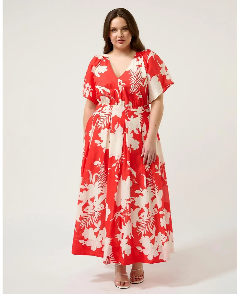 Estelle Solstice Pleated Maxi Dress