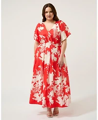 Estelle Solstice Pleated Maxi Dress