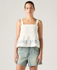 Levi's Women's Mimi Square Neck Sleeveless Cotton Blouse