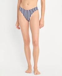 Good American Women's Stripe Matte Swim Bikini Bottoms