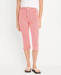 Good American Women's Gingham Capris Pants, Created for Macy's