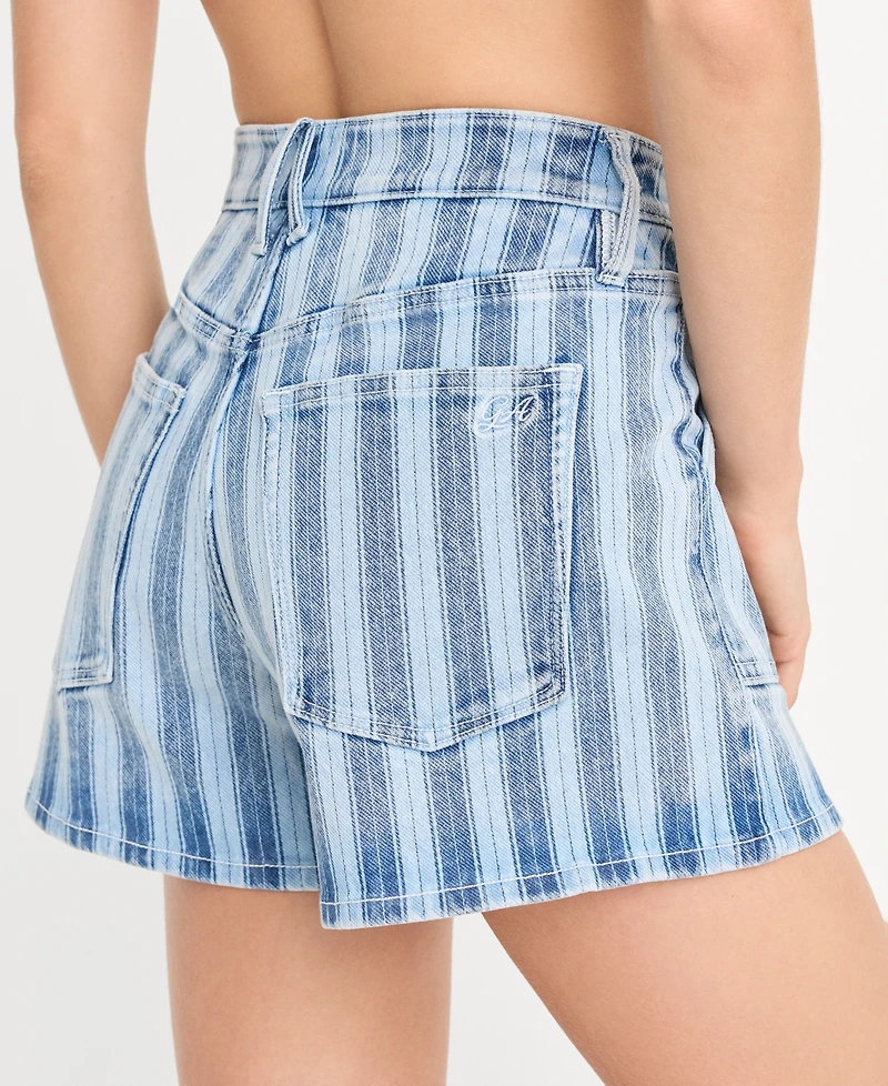 Good American Women's Cotton-Blend Mid-Rise Girlfriend Shorts