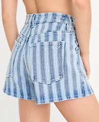 Good American Women's Cotton-Blend Mid-Rise Girlfriend Shorts