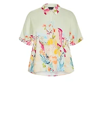 City Chic Plus Sorrento Print Women's Shirt