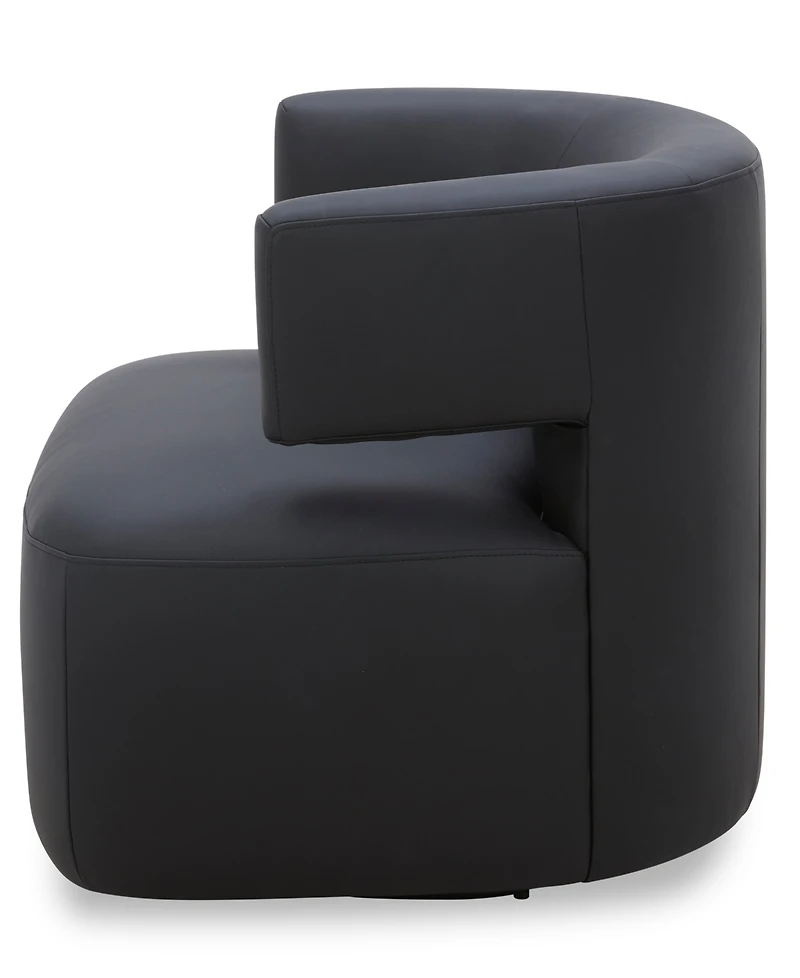 Clarie Leather Accent Swivel Chair
