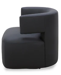 Clarie Leather Accent Swivel Chair