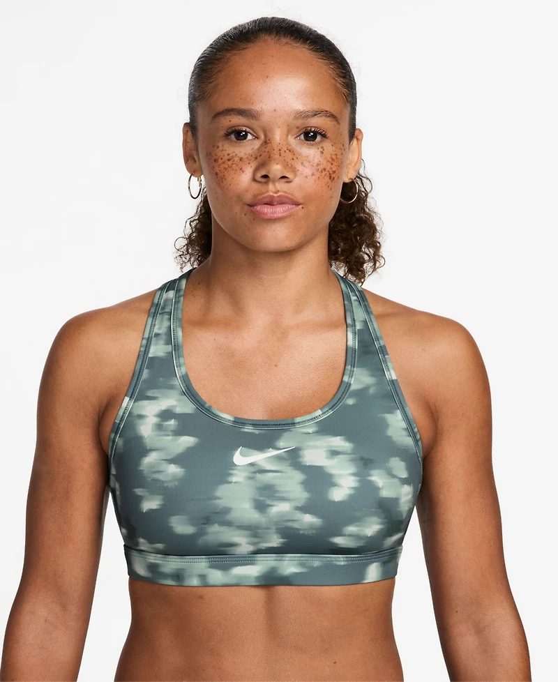 Nike Women's Swoosh Medium Support Padded Printed Sports Bra