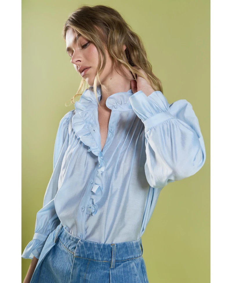 English Factory Women's Ruffle Detailed Blouse