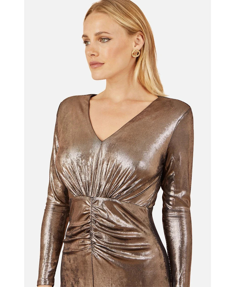 Yumi Women's Long Sleeves With Maxi Dress