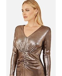 Yumi Women's Long Sleeves With Maxi Dress