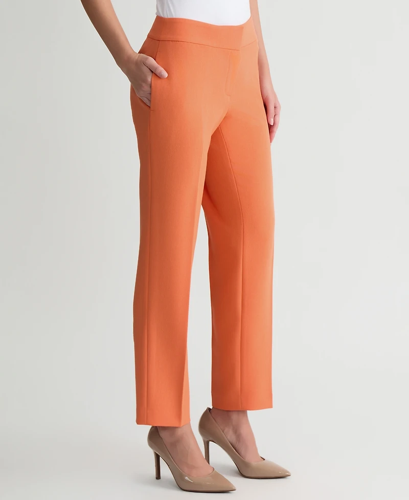 Kasper Women's Stretch Crepe Slim Leg Pant, Regular & Petite Sizes