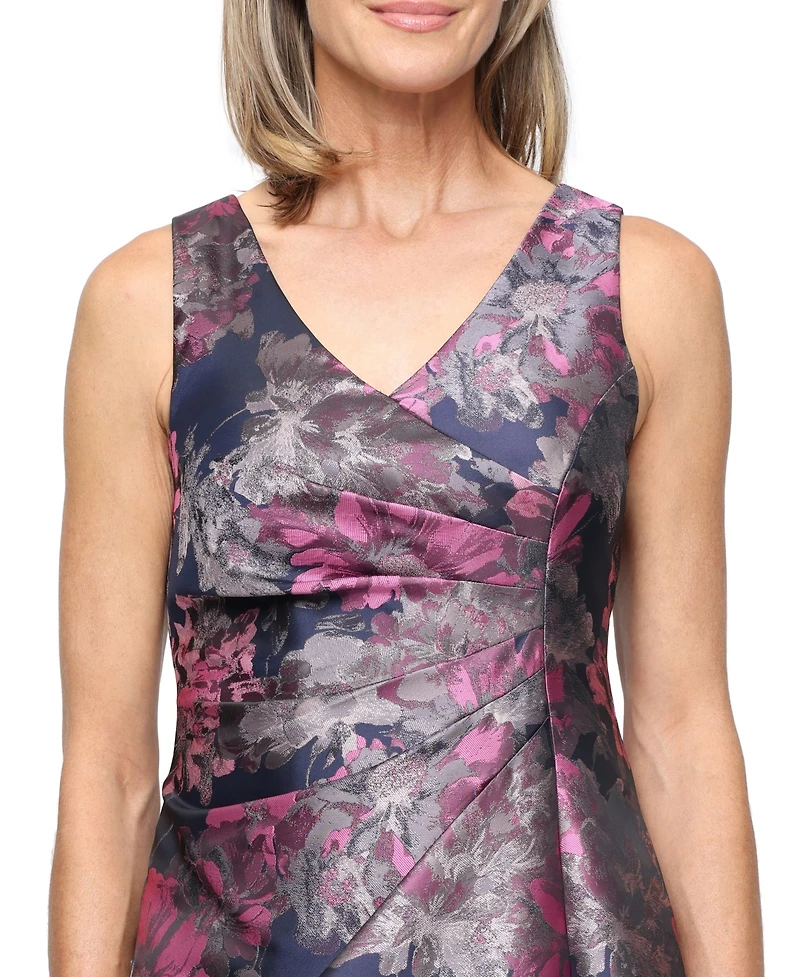 Sl fashions women's printed jacquard dress